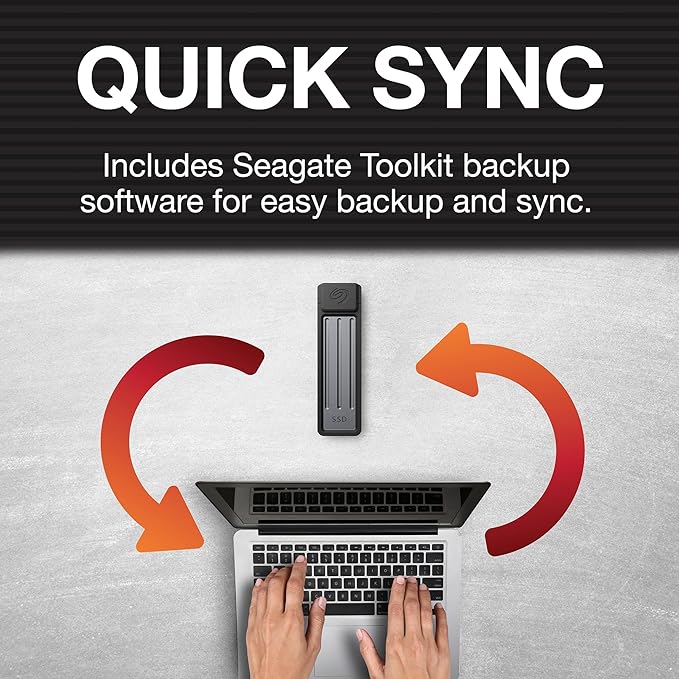 Seagate Ultra Compact 1TB, Portable SSD, 1000MB/s, USB-C, USB 3.2 Gen2, IP54 Water Dust and 3m Drop Resistant, Windows/Mac/iPhone/iPad/Android Phone/Tablet/PS4/PS5/Xbox Compatibility (STMX1000400)