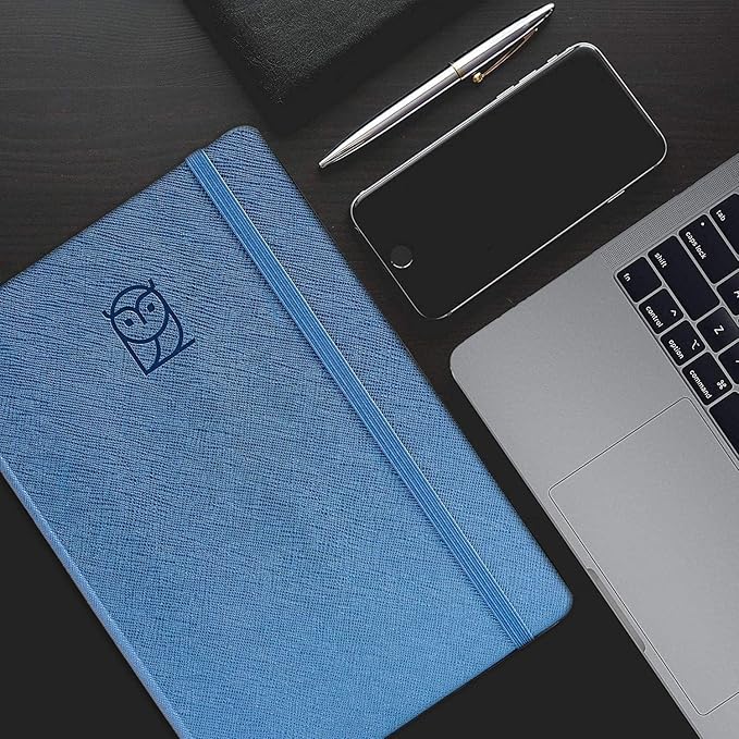 Undated Daily Planner – 1-Year B5 Productivity Organizer with Two-Page Weekly Spread, Goal Setting, Habit Tracker, Weekly & Monthly Pages – Hardcover Time Management Notebook (Blue)