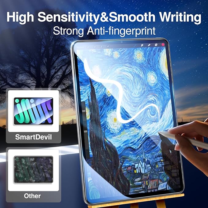 SMARTDEVIL Screen Protector for iPad Mini 7th/6th Generation(8.3 inch, 2024/2021) with Easy Installation Frame, 9H Clear Tempered Glass Film, Anti-Shatter, 2 Pack