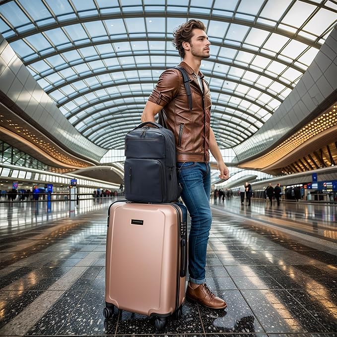 Waterproof Laptop Backpack for Men & Women, Flight Approved Anti-Theft Daypack with 15.6-inch Laptop Sleeve (Blue)