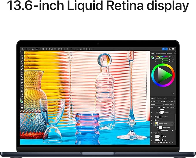 Apple 2022 MacBook Air with Apple M2 Chip, 13-inch, 16GB RAM, 256GB SSD Storage, Midnight (Renewed)