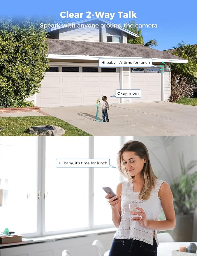 Hiseeu Wireless Security Cameras Outdoor, 5G & 2.4G WiFi Pro, Wireless Home Security Camera System, Dual Lens, 360° Pan & Tilt, Auto Tracking, Color Night Vision, 1TB HDD No Subscription, Need Plug In