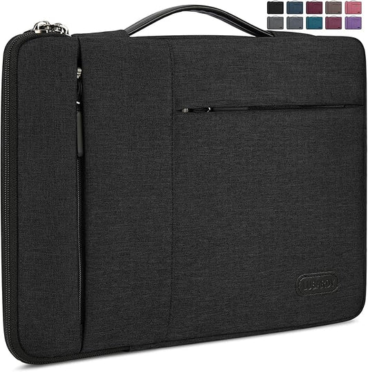 Laptop Sleeve Case 13.3-14 Inch Waterproof Durable Business Computer Carrying Bag Compatible with MacBook Air/Pro HP/ThinkPad Notebook Protective Tablet Handle Laptop Bag Black