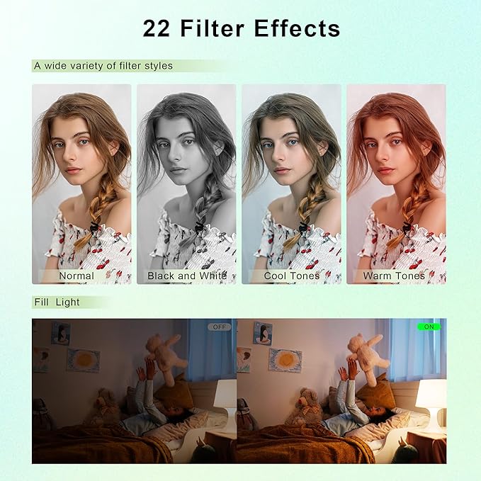 Digital Camera, Student Cameras with 32GB Card. Autofocus 48MP Point and Shoot Digital Cameras, 16X Zoom Anti-Shake Vlogging Camera, Compact Small Cameras for Boys Girls Teenagers