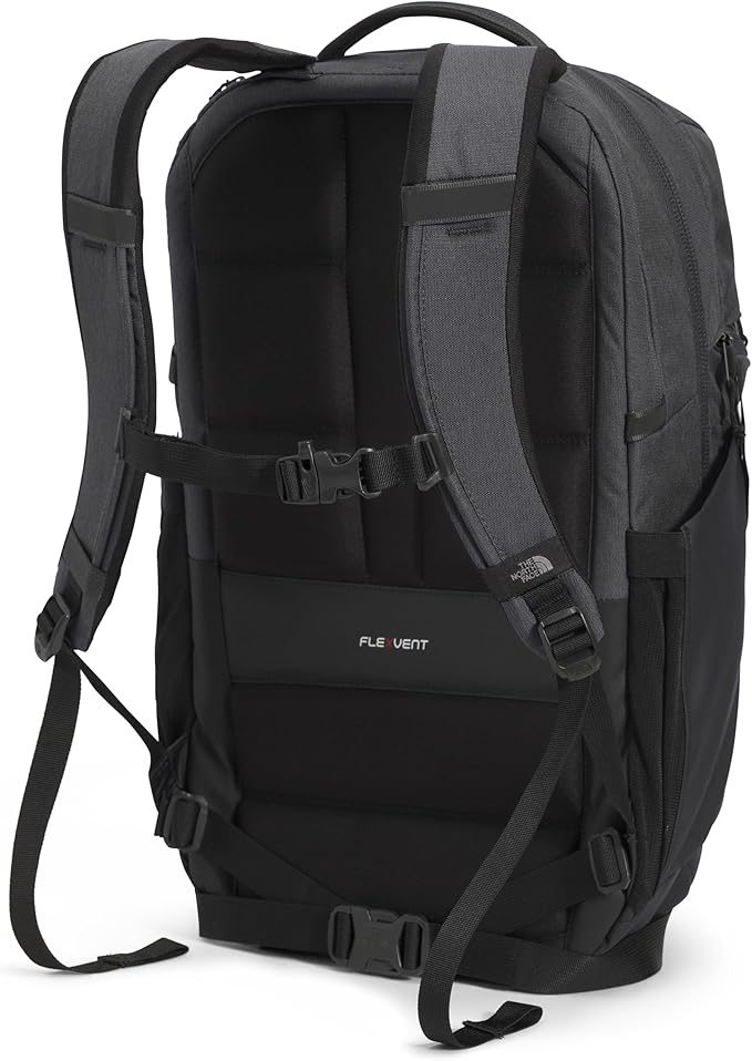 THE NORTH FACE Surge Commuter Laptop Backpack | Daypack with Water Repellent Finish, 16" Laptop Sleeve, Reflective Details, Asphalt Grey Light Heather/TNF Black-NPF, One Size