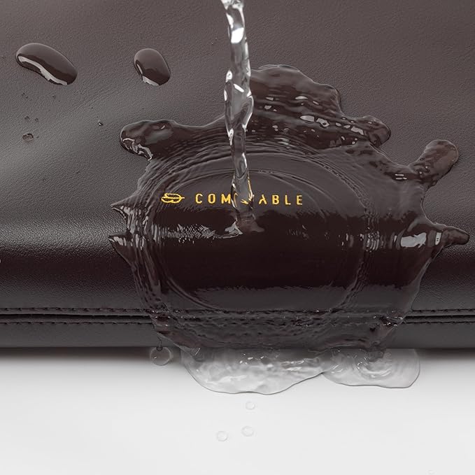 Comfyable Electronic Organizer Travel Case, Cord Storage Bag for Tech Accessories, Water-resistant Cable Organizer, Premium Leather Pouch for Charger, Phone, Cable, Mouse, Power Bank, Chocolate