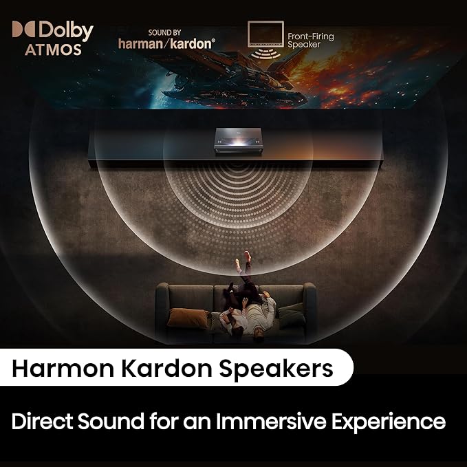 Hisense PX3-PRO Ultra Short Throw Triple Laser Projector, 4K UHD, 80” – 150”, 3,000 Lumens, 3000:1 Contrast, Dolby Vision & Atmos, IMAX Enhanced, 240 High Refresh Rate, Google TV, Designed for Xbox