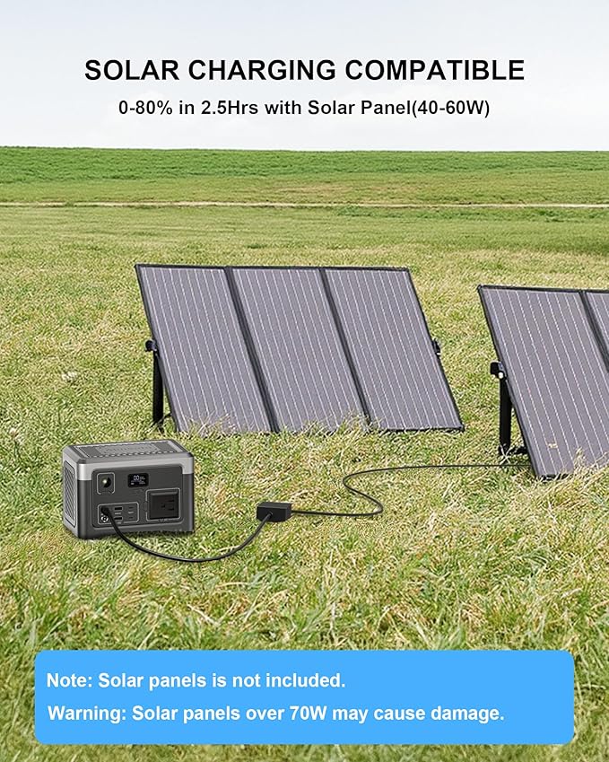 Portable Power Station 192Wh Outdoor Generator with AC Outlet 100W(200W Surge) Power Bank for Home Backup Outdoor Emergency RV Van Hunting, 3.9lb, Music Player&LED Lights LiFePO4 Battery