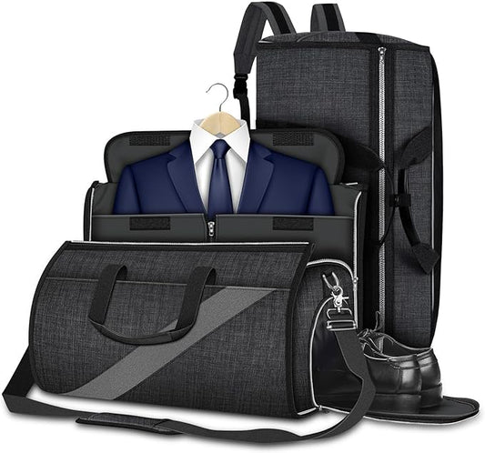 Convertible Garment Bag with Shoulder Strap, Modoker Carry on Garment Duffel Bag for Men Women -Hanging Suitcase Suit Travel Bags