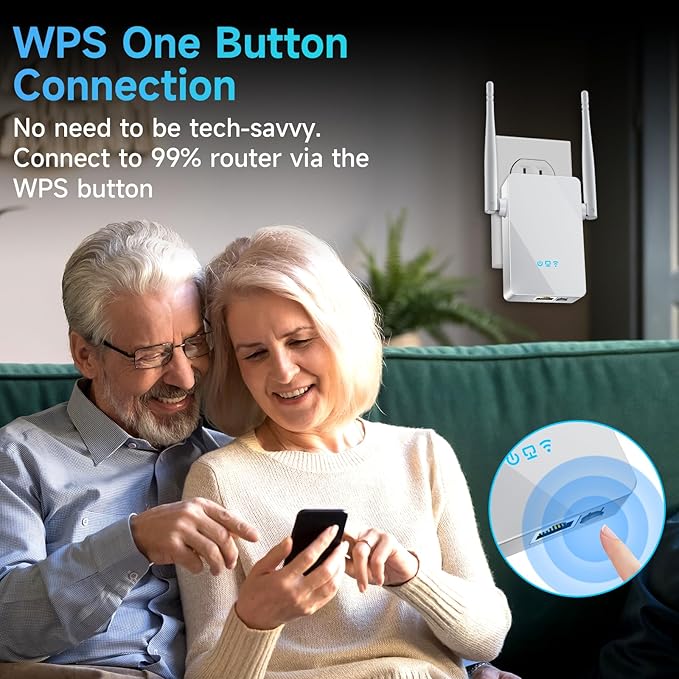 2026 WiFi Extender Signal Booster, New Gen Internet Booster for Home, 4X Faster, Covers up to 10,000 sq.ft, Wi-Fi Repeater with Ethernet Port, Wireless Long Range Amplifier, Easy Setup (White)