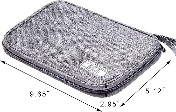 SELLYFELLY Travel Electronics Organizer Portable Cable Organizer Bag for Storage Electronic Accessories Case for Cord,Phone,Charger,Flash Drive (Gray)