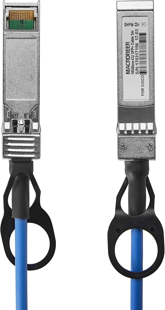 10G SFP+ DAC Cable, SFP Direct Attach Copper Cable|10GbE SFP Twinax Cable 0.2-Meter(0.65ft),Blue