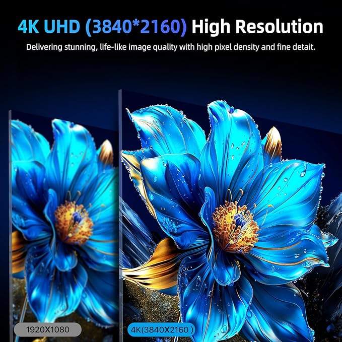 UPERFECT Portable Monitor 4K 15.6" QLED| 400 Nits Laptop Monitor | 3840 * 2160 UHD 100% AdobeRGB | 1MS FreeSync | USB-C & HDMI | VESA & Kickstand | Travel Second Screen for Computer, Game Consoles