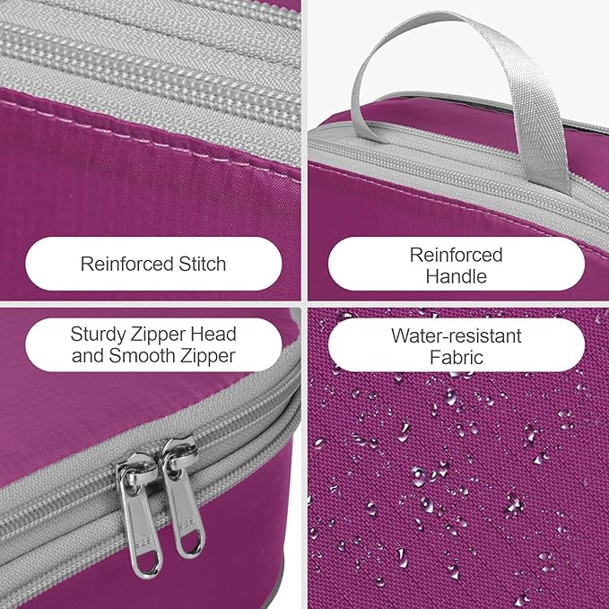 Cambond Compression Packing Cubes for Travel Women - Travel Bags Luggage Organizers Travel Essentials Compression Cubes for Travel Carry on Suitcases Organizer