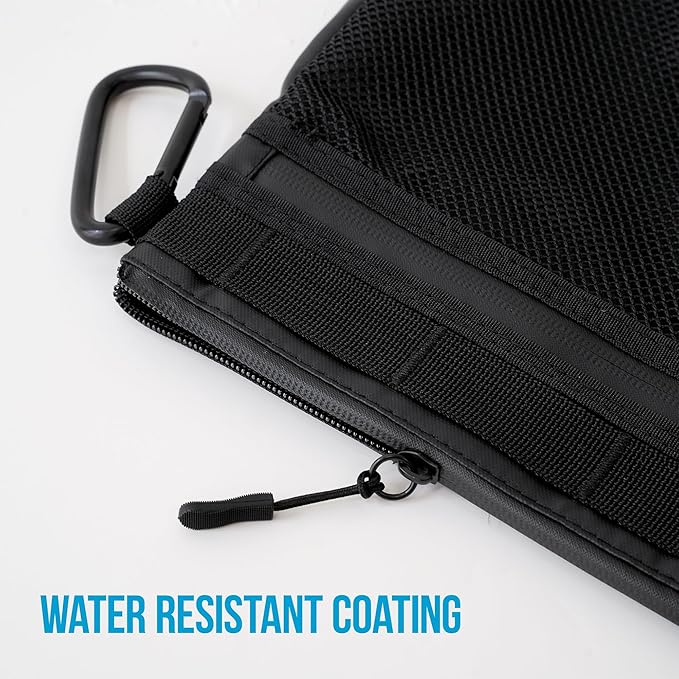 GOBAGS Production Zipper Bags - Electronics & Camera Accessories Bag - Cable organizer, Gear Accessory Pouch, Travel Camera Essentials (Large, Black)