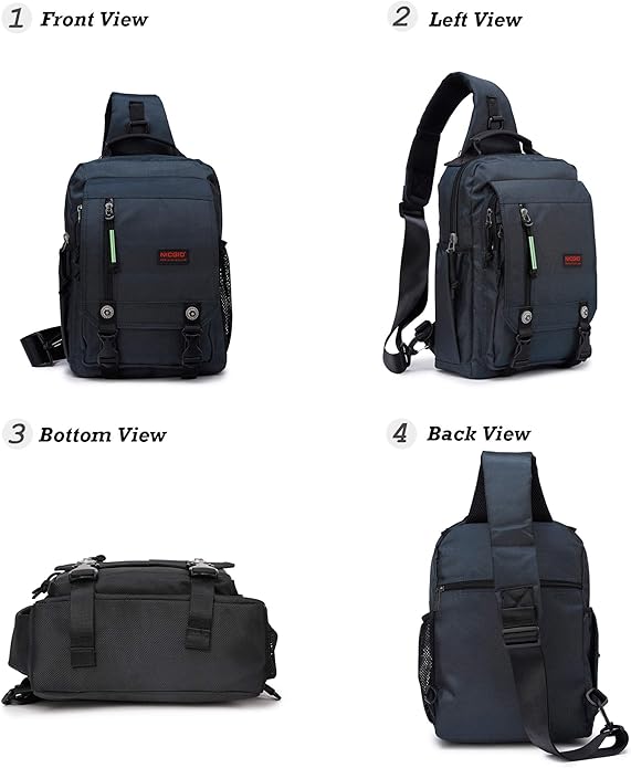 NICGID Sling Bags Chest Shoulder Backpacks, 12.5'' 13.3'' 14.1'' 15.6''Laptop Backpack Crossbody Messenger Bag Travel Outdoor