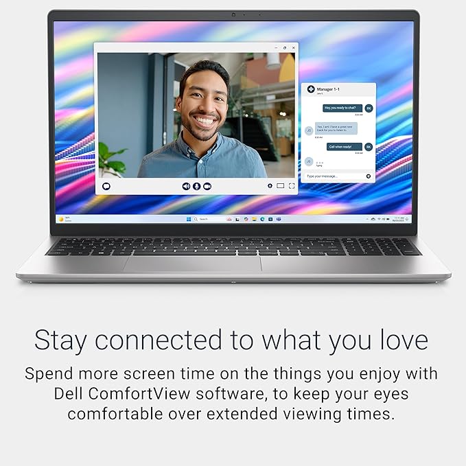 Dell 15 Laptop DC15250-15.6-inch FHD (1920x1080) 120Hz Display, Intel Core i5-1334U Processor, 16GB DDR4 RAM, 512GB SSD, Intel UHD Graphics, Windows 11 Home, Onsite Service - Platinum Silver