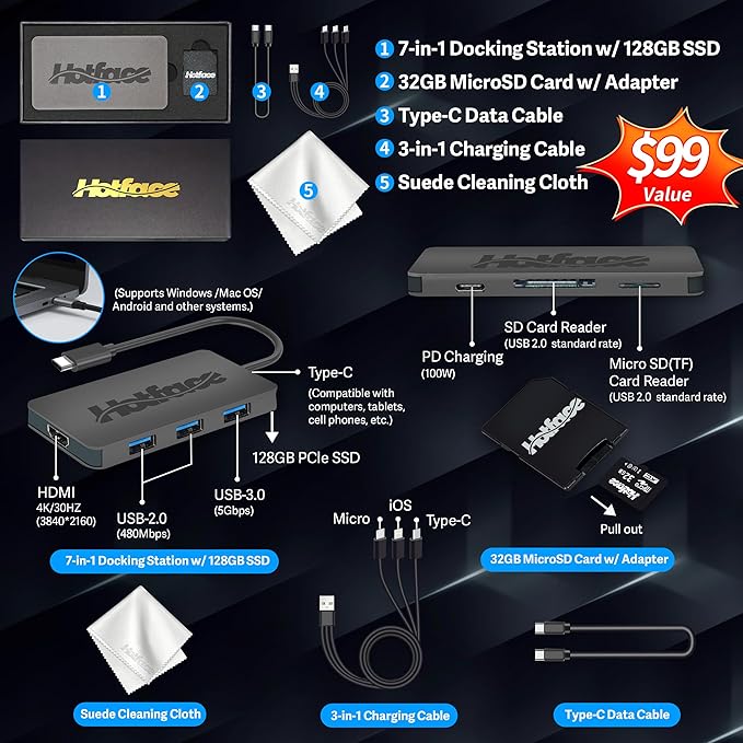 SAMSUNG 12.2" FHD 2-in-1 Touchscreen Chromebook Plus Laptop for Business&Students, Intel Dual-Core, 4GB RAM, 224GB Storage(64GB eMMC+160GB Docking Station Set), Stylus Pen, Wireless Mouse, Silver