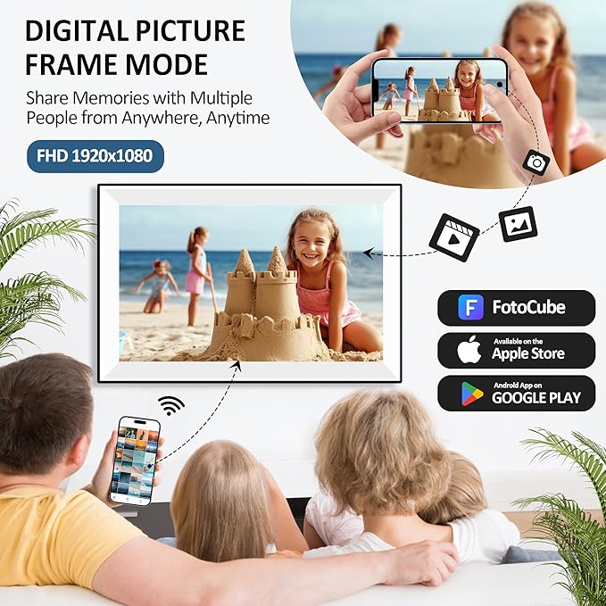 15.6 Inch Digital Calendar Chore Chart, Digital Picture frame,Smart Touchscreen Wall & Desk Electronic Calendar Family Planner for Seamless Scheduling/Organizing,Gift