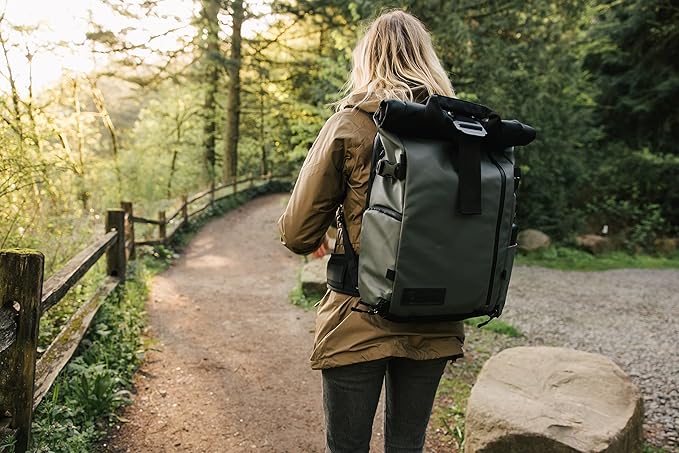 WANDRD PRVKE 31L, V3 Photography Bundle: Weather-Resistant Travel & Camera Backpack with Laptop Sleeve, Quick Side Access, Clamshell Opening – Ideal Photography & Travel Bag (Wastach Green)