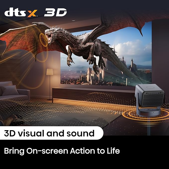 Hisense C2 Ultra, Triple Laser Smart Portable Projector, 4K UHD, 3,000 Lumens, 65” – 300”, Dolby Vision, IMAX Enhanced, Sound by JBL, Netflix Included, Designed for Xbox, Optical Zoom