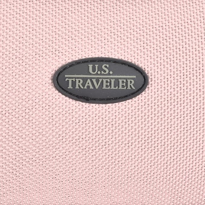 U.S. Traveler Lightweight Rolling 20" Carry On Luggage Softside Suitcase, Pink, 2 Wheel Single
