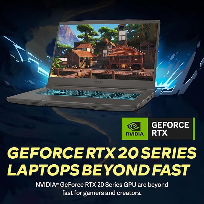 msi Thin 15 15.6" FHD IPS 144Hz Gaming Laptop, Intel i5-12450H, 8GB RAM, 512GB PCIe SSD, NVIDIA GeForce RTX 2050, Backlit Keyboard, WiFi 6, Black, Win 11 Home, 256GB Docking Station Set