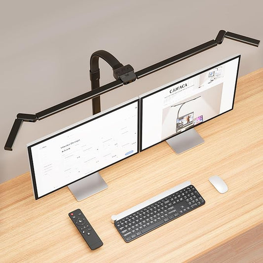 Office Home Desk Lamp,24W Super Bright Eye-Care Desk Lamp,Adjustable Gooseneck Office LED Task Light with Soft Non-Glare Lighting,Suitable for Studying,Reading (Black) (Black -a)