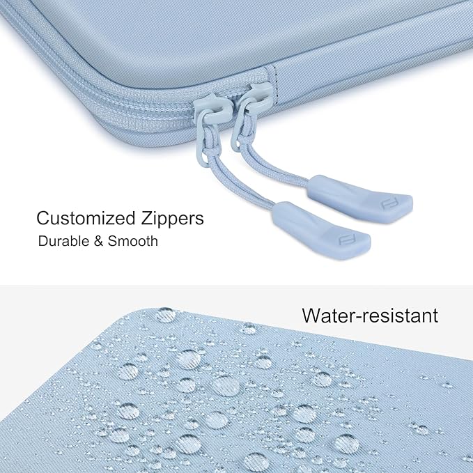 FINPAC Hard Laptop Sleeve Case for 15.3 inch MacBook Air M4 M3 M2 2025 2024, 16.2 inch MacBook Pro M4/M3/M2/M1 Pro/Max A2991 A2780 A2485 A2141, Waterproof Case for Surface Laptop/Book, Ice Blue