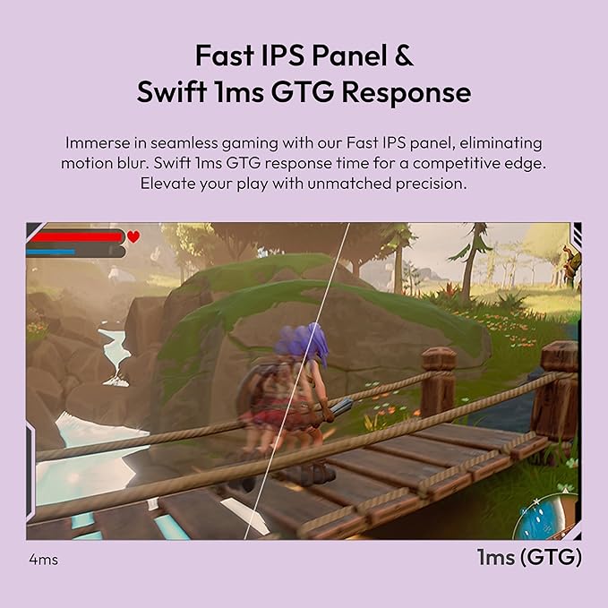 Pixio PX278 Wave Purple 27 inch 180Hz Refresh Rate QHD 1440p Resolution Fast IPS Panel 1ms GTG Response Time Purple Gaming Monitor with Adaptive Sync