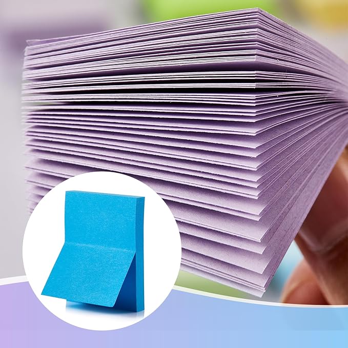 (40 Pads) Sticky Notes 1.5x2 in, 16 Colors Post Self Stick Pad Its, Clean Removal Colorful Mini Pads Bulk for Office, Home, School,Teachers, Meeting, Notebooks