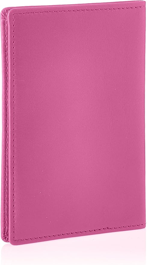 Royce Leather RFID Blocking Passport Travel Document Organizer in Leather, Pink 3, One Size