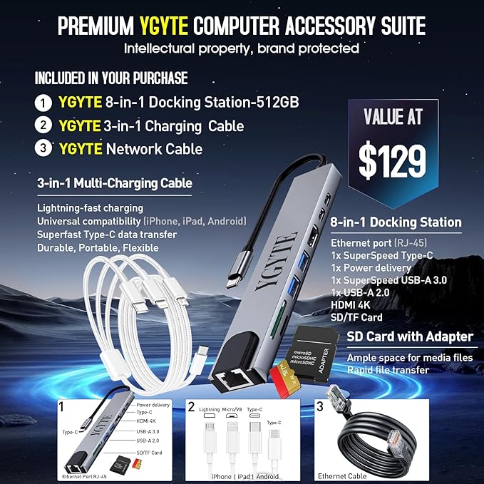 HP 17 Inch Laptop Computer, FHD IPS 17.3 Business Laptop PC, Intel Core i5, 32GB RAM, 2TB SSD+512GB Docking Set, Lifetime Microsoft Office, Windows 11 Pro, Long Battery Life, 10 Key Number Pad