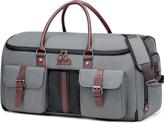 Carry on Garment Bag for Travel, Convertible Garment Duffle Bags for Men Women - 2 in 1 Hanging Suitcase Suit Travel Bags with Shoe Compartment