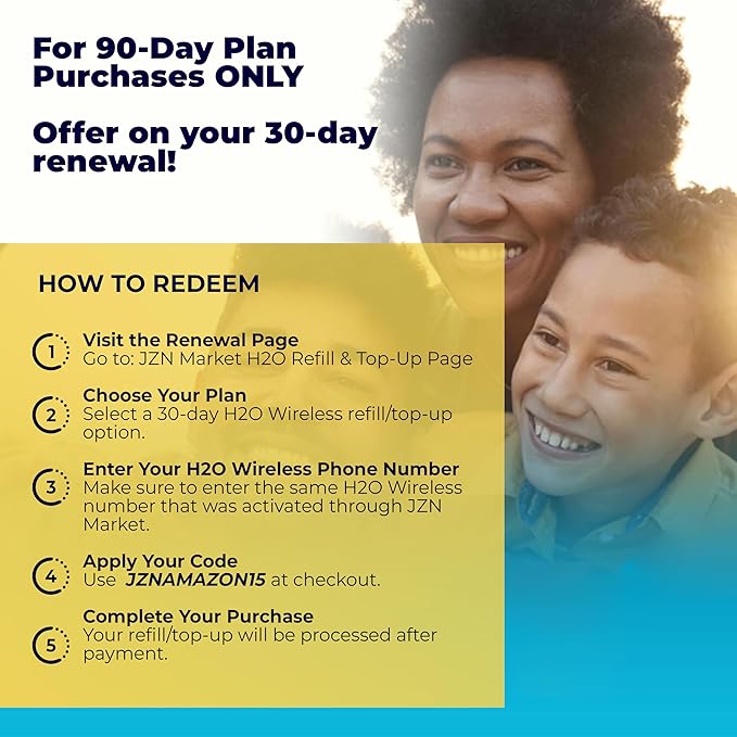 H2O Wireless 90-Day USA Physical Prepaid SIM Card with 60GB High-Speed 4G LTE/5G Data & 5GB Mobile Hotspot, Unlimited Data, Talk & Text to 70+ Countries, Triple-Cut US SIM Card for Cell Phones