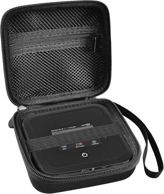 Travel Router Case Compatible with NETGEAR Nighthawk M7 Pro/ M6 M6 Pro MR6150 6500/ M5 5G MR5200 5100/ M1 M2 Mobile Hotspot. WiFi Router Storage Carrying Holder with Mesh Pocket (Box Only)