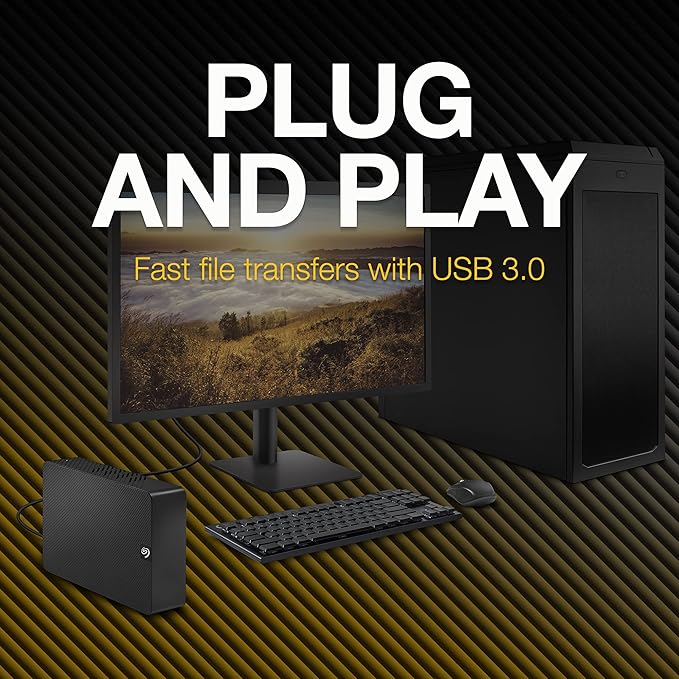 Seagate Expansion 20TB External Hard Drive HDD - USB 3.0, with Rescue Data Recovery Services (STKP20000400)