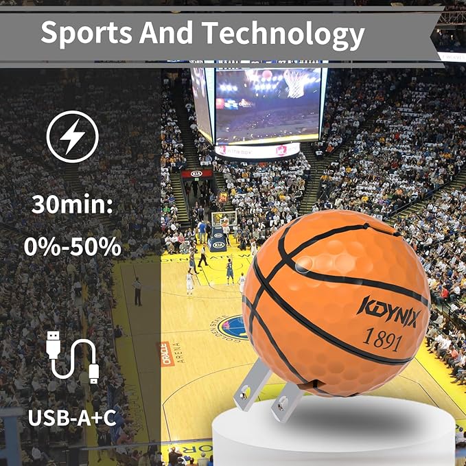 USB C Charger Block 20W，Creative Golf Ball Type C Wall Charger，GaN III Power Adapter with UL Certified，Fast Charging for iPhone 16/15 Series, Galaxy, Google Pixel,iPad,AirPods