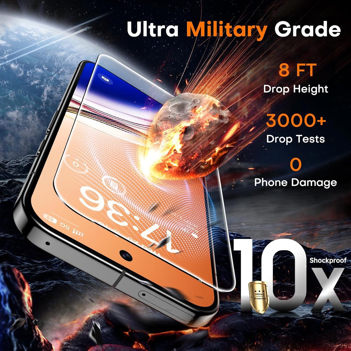 TOCOL for Google Pixel 10 Pro Screen Protector/Google Pixel 10 Screen Protector 6.3 9H Hardness Military Grade Shatterproof HD Tempered Glass for Full Coverage Easy Installation 2 Pack