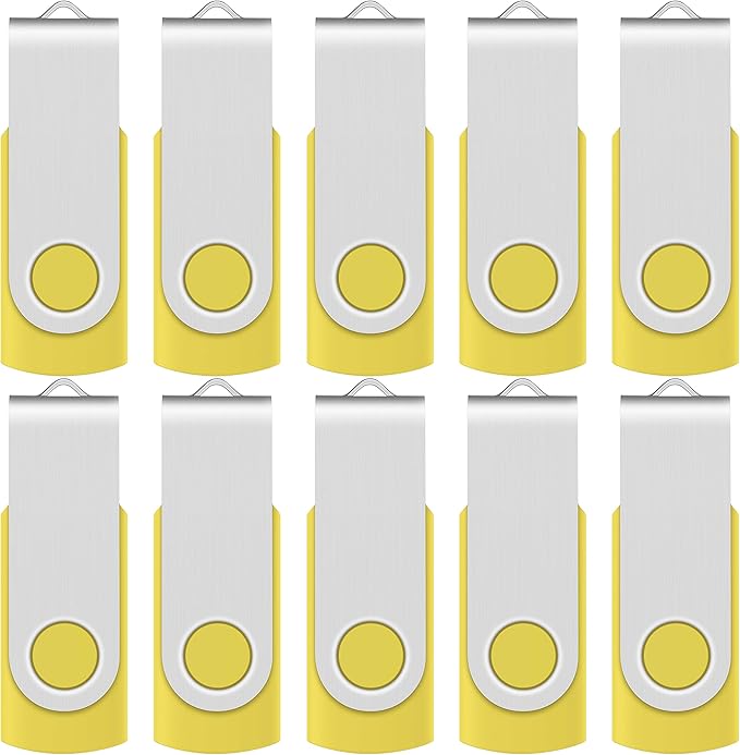10 X Enfain 16GB Bulk USB Flash Drive Jump Thumb Zip Memory Stick 2.0 Yellow, Affordable Solutions for Promotional Giveaways, Corporate Gifts, Catalogs, Software, Direct Mail Campaigns