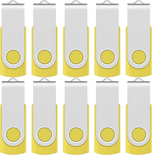 10 X Enfain 16GB Bulk USB Flash Drive Jump Thumb Zip Memory Stick 2.0 Yellow, Affordable Solutions for Promotional Giveaways, Corporate Gifts, Catalogs, Software, Direct Mail Campaigns