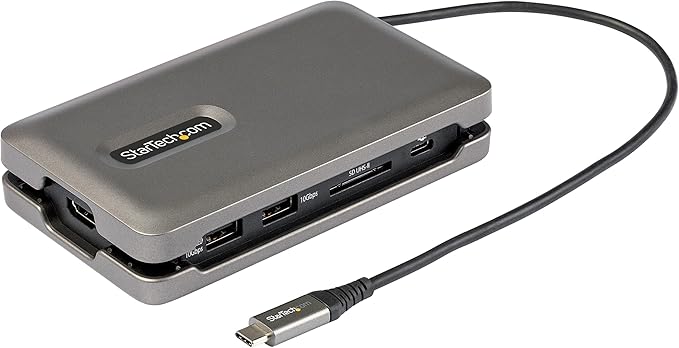 StarTech.com USB-C Docking Station for MacBook Pro M1 M2 M3 M4 and Windows, 4K 60Hz HDMI Video, HDR10, USB 10Gbps Hub, 100W Laptop Charging, GbE, SD - TAA
