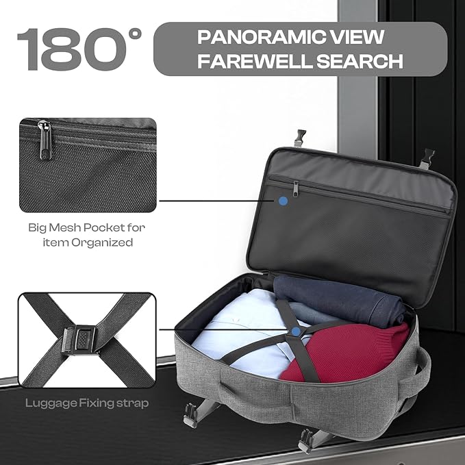 50L Travel Laptop Backpack, Extra Large Backpack, Laptop Backpack for Men, Water Resistant TSA Airline Approved Business Work 17.3 Computer Bag, Grey