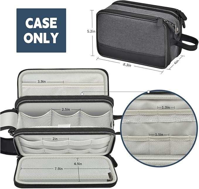 Electronics Organizer, Cable Bag, Travel Essentials Cord Storage Case, Tech Accessories Pouch for Charger, Phone, Power Bank, USB Flash Drive, SD Cards (Box Only)