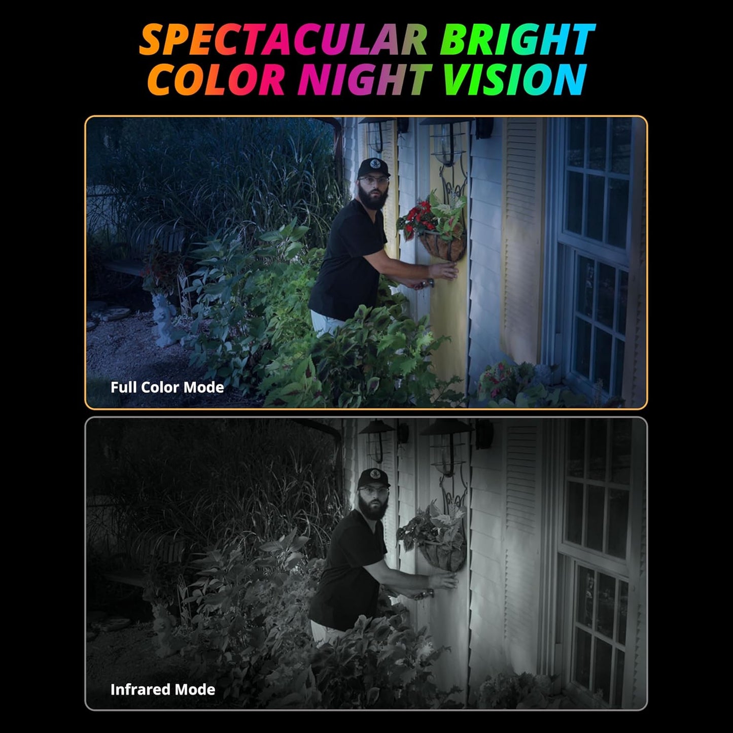 Defender GO 2K AI Powered Plug-in Indoor/Outdoor Home Business, Pet, Baby Camera, AI Detection, Dual Band Connection, Spotlight/Siren, Color Night Vision, 2-Way Talk, Works w/ClearVu App