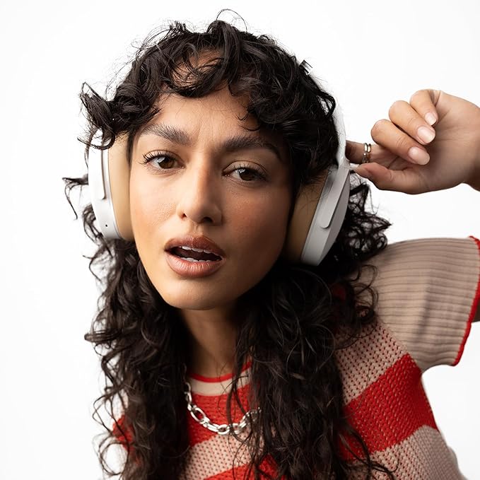 Skullcandy Hesh ANC Wireless Over-Ear Bluetooth Headphones with Extra USB-C Charging Cable, Active Noise Canceling, 22 Hrs Battery, Foldable Lightweight Design, Microphone iPhone Android - Mod White