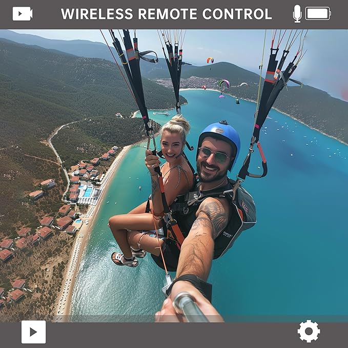 ODDV 4K60FPS 30MP Action Camera with Front LCD and Touch Rear Screens, Underwater Camera with 64GB Memory Card, 132FT Waterproof Camera, EIS, 5X Zoom, WiFi Remote Control（Pink）