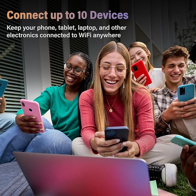 GlocalMe G4 Pro 4G LTE Mobile Hotspot Device, Portable WiFi Hotspot for Travel with Global 1GB Data, High Speed WiFi Device with 5” Touch Screen, SIMFREE, Pocket WiFi Router (G4 Pro White)