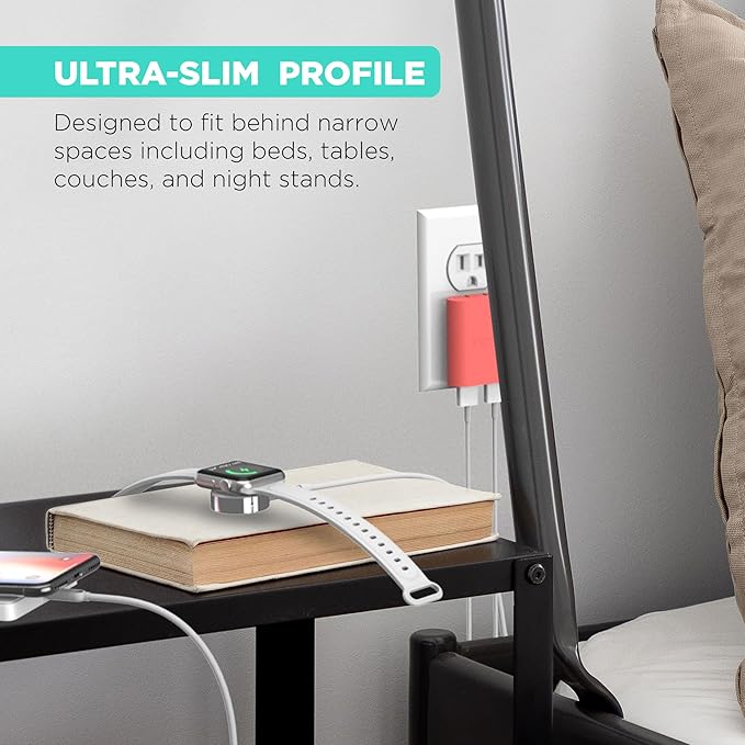 iHome 2-Port USB Wall Charger, AC Pro Multiport Plug Adapter, Phone Charging Block with Dual Ports, Flat Wall Adapter for Home & Travel