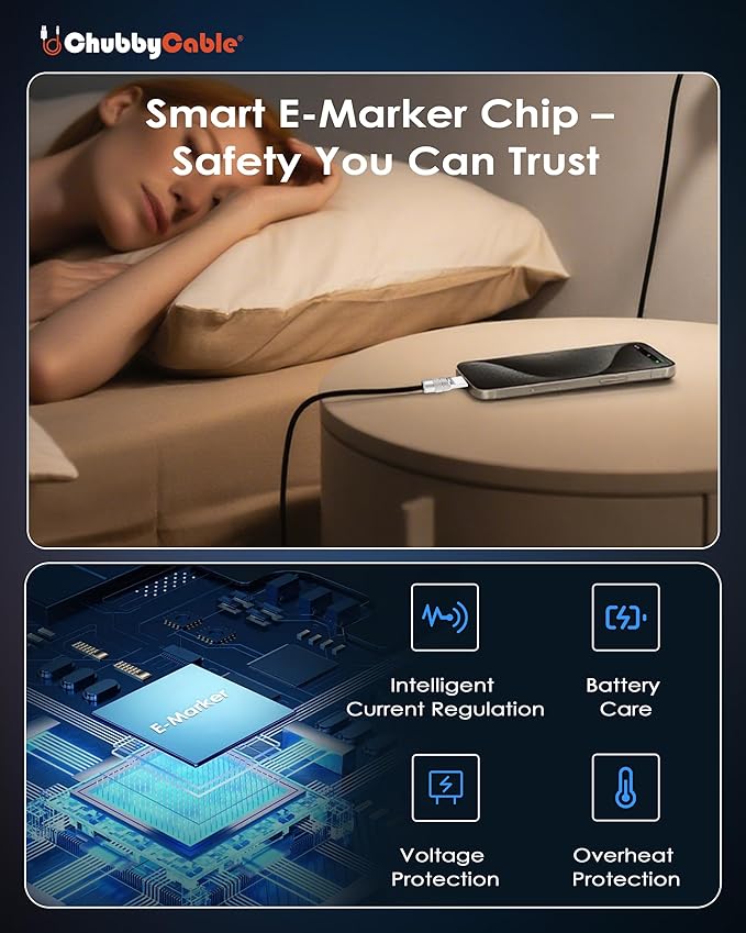 chubbycable Chubby 2.0 Fast Charging Cable Durable Soft Silicone USB C Cable 120W Extra Thick Charger Cord Compatible with iPhone 17-15 Series iPad, Light Blue, USB-A to Type-C, 9.8 FT